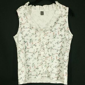 Shein sleeveless ruffle blouse